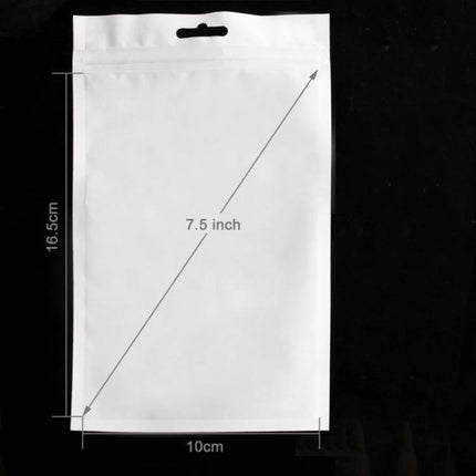 Resealable Ziplock Bags for iPhone Case Storage, 500 Pack white resealable pouch with hang hole 7.5 inch diagonal and 10cm x 16.5cm measurements