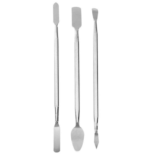 Professional Metal Disassembly Tools Set for Phone Repair - three double-ended metal spudger scrapers for precise phone and tablet disassembly