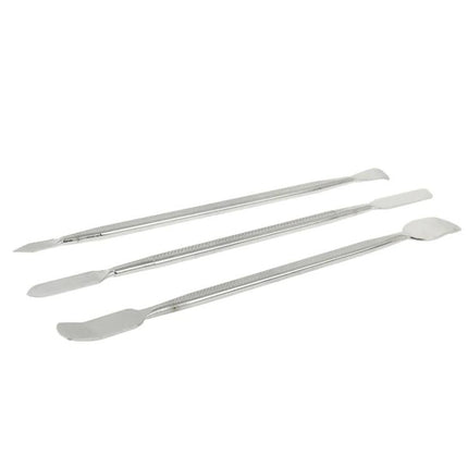 Professional Metal Disassembly Tools Set for Phone Repair showing three metal spudger scrapers for careful smartphone and tablet opening