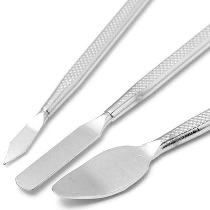 Professional Metal Disassembly Tools Set for Phone Repair showing three metal spudger scrapers for precise smartphone and tablet disassembly