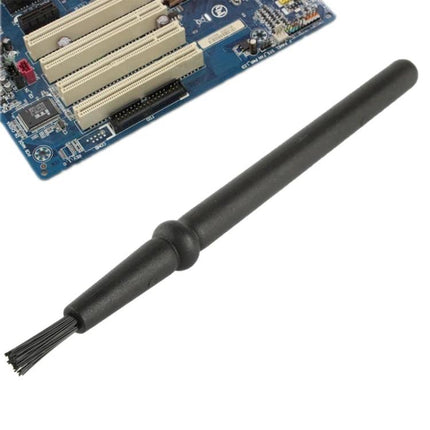 Round Handle Antistatic Cleaning Brush for Electronic Components, 14cm Length - black round-handle antistatic brush cleaning circuit boards