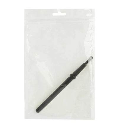 Round Handle Antistatic Cleaning Brush for Electronic Components, 14cm Length - black brush in clear resealable bag for PCB and computer cleaning