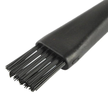 Antistatic Cleaning Brush for Electronic Components, 14.8cm Length - close-up of black bristles and handle for circuit board dust removal
