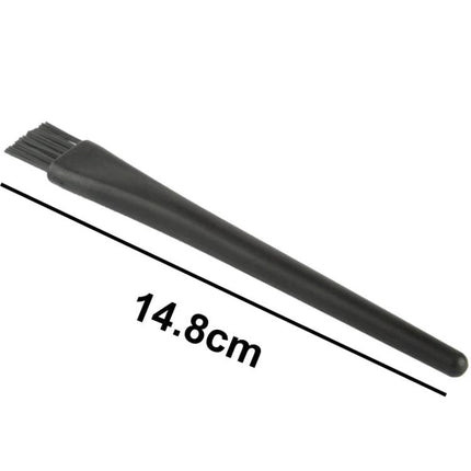 Antistatic Cleaning Brush for Electronic Components, 14.8cm Length - black ESD-safe precision brush for circuit boards and computer internals