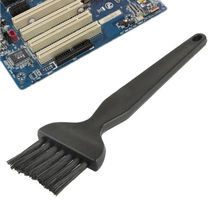 Antistatic Cleaning Brush for Electronic Components, 14cm Length - black brush cleaning circuit boards and computer internals safely