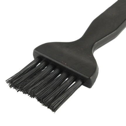 Antistatic Cleaning Brush for Electronic Components, 14cm Length — black antistatic bristle brush for cleaning circuit boards, computer internals, smartphone parts