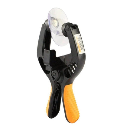 Jakemy Universal Mobile Screen Repair Tool for Smartphones - suction clamp opener with ergonomic orange handles for safe smartphone screen removal