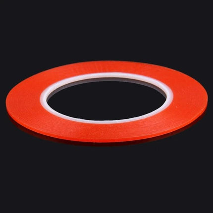 2mm Wide Double Sided Adhesive Tape for Mobile Phone Repair, 25m Length - red narrow roll for precise screen and component bonding