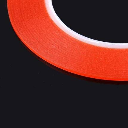 2mm Wide Double Sided Adhesive Tape for Mobile Phone Repair, 25m Length - red thin roll for precise screen and component bonding