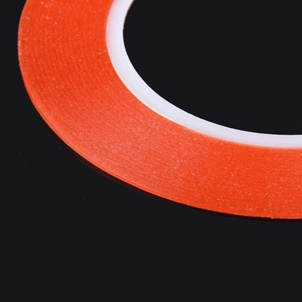 1mm Width Double-Sided Adhesive Tape for Mobile Screen Repair - close-up roll showing thin red tape for phone screen and LCD panel bonding