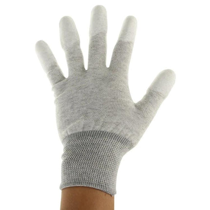 Universal Size Anti-Static Gloves for Electronic Repair in Grey - single grey anti-static glove with non-slip surface for handling electronics