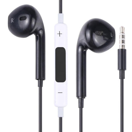 Wired In Ear Earbuds With Inline Mic Comfortable Daily Fit black earbuds with inline mic remote and 3.5mm jack