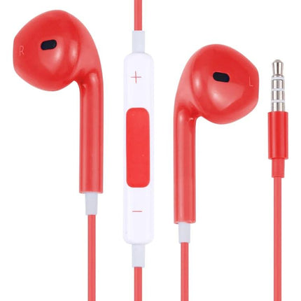Wired In Ear Earbuds With Inline Mic Comfortable Daily Fit red wired earbuds with inline mic and remote for calls and music