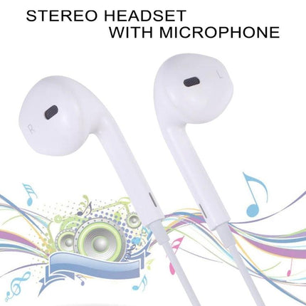 Wired In Ear Earbuds With Inline Mic Comfortable Daily Fit white earbuds with inline mic for commuting and calls