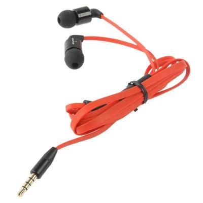 Awei Wired 3.5mm Headset For Commuting And Desk Calls red noodle cable inline mic controls for calls