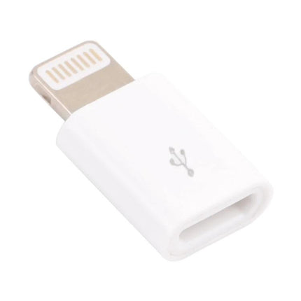 Adapter for Connecting Devices During Daily Travels - white 8 Pin to USB adapter for charging and data transfer, compact plug-and-play travel connector