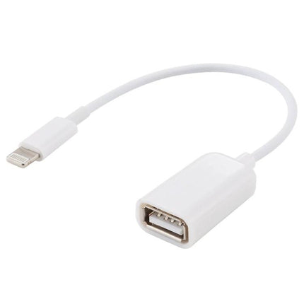 Handy Cable for Connecting Devices to iPhone in Daily Use - white Lightning to USB adapter cable for camera and keyboard connections