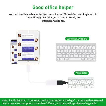 Handy Cable for Connecting Devices to iPhone in Daily Use - iPhone connected to keyboard and tablet for travel and remote work