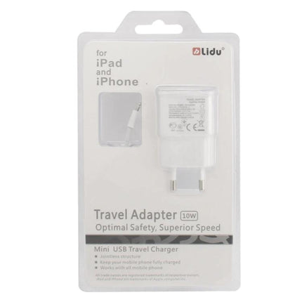 EU Plug Travel Charger Cable for Everyday Device Powering - white EU plug travel adapter in retail packaging