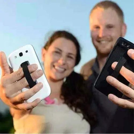 Finger Grip Phone Holder for One-Handed Smartphone and Tablet Use