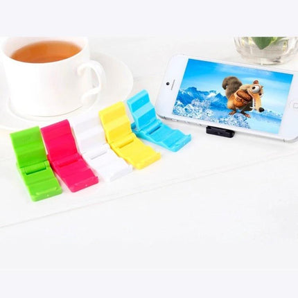 Compact Mini Universal Phone Holder for All Smartphones, 200-Piece Pack - colorful mini phone stands holding smartphone for hands-free video viewing