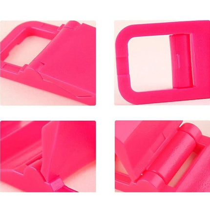 Compact Mini Universal Phone Holder for All Smartphones, 200-Piece Pack - pink foldable mini stand shown in close-up collage