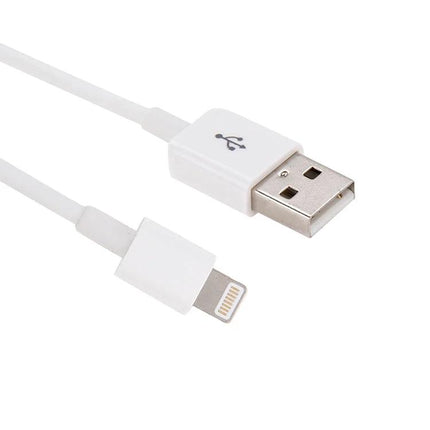 Short USB Cable for Everyday Device Charging and Syncing — 20cm compact white USB to Lightning cable for tidy charging and data transfer