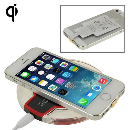 Convenient Charging Pad for Everyday Home Phone Use - Qi wireless bedside desk charger with iPhone on pad, cable-free charging for busy mornings and nights