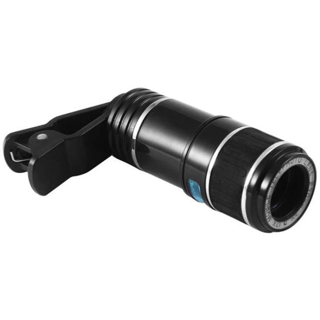 12X Zoom Telescope Lens for Distant Smartphone Viewing – universal clip-on optical zoom lens for concerts, hiking, and wildlife photography