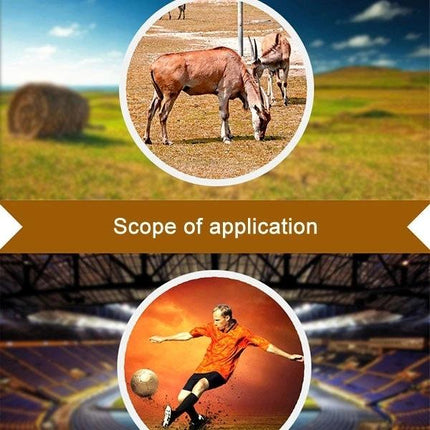 12X Zoom Telescope Lens for Distant Smartphone Viewing showing wildlife and sports scenes with clip-on optical zoom for concerts, hiking, and field observation