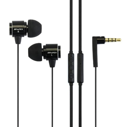 Wired In-Ear Earphones Tangle Resistant Cable For Commuting lightweight metal housings inline mic remote for calls