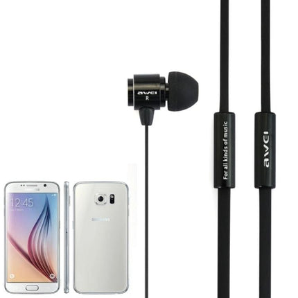 Wired In-Ear Earphones Tangle Resistant Cable For Commuting lightweight metal housings inline mic controls for phones