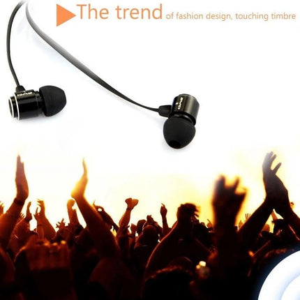 Wired In-Ear Earphones Tangle Resistant Cable For Commuting lightweight metal housings inline mic ideal for concerts