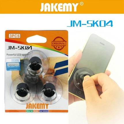 Jakemy Universal Suction Cup for Opening Device Screens – 3-pack suction cups for safely removing smartphone and tablet screens during repairs
