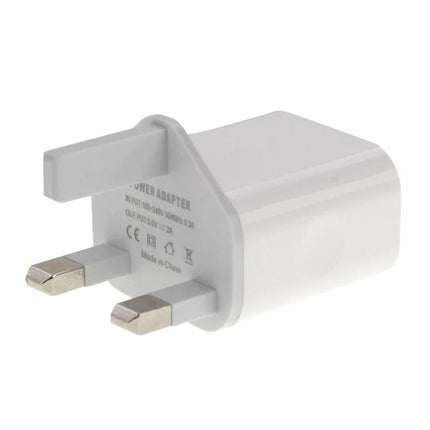 Compact USB Charger for Daily Device Charging Needs - white UK plug charger for phone and headset, portable durable travel adapter