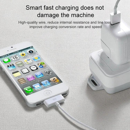USB Cable for Daily Charging and Syncing of iPhones and iPads connected to iPhone 4/4S with charger for reliable everyday photo and music transfers