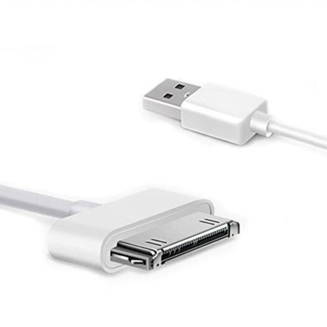 Essential Charging Cable for Daily Device Syncing at Home - white 30-pin to USB cable for iPhone 4/iPod Nano legacy charging and data sync