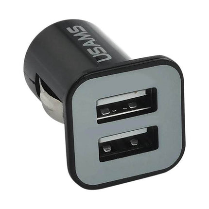 Car USB Charger Dual Ports 2.1A and 1A for Phones and GPS - compact dual USB car adapter for charging phone and GPS