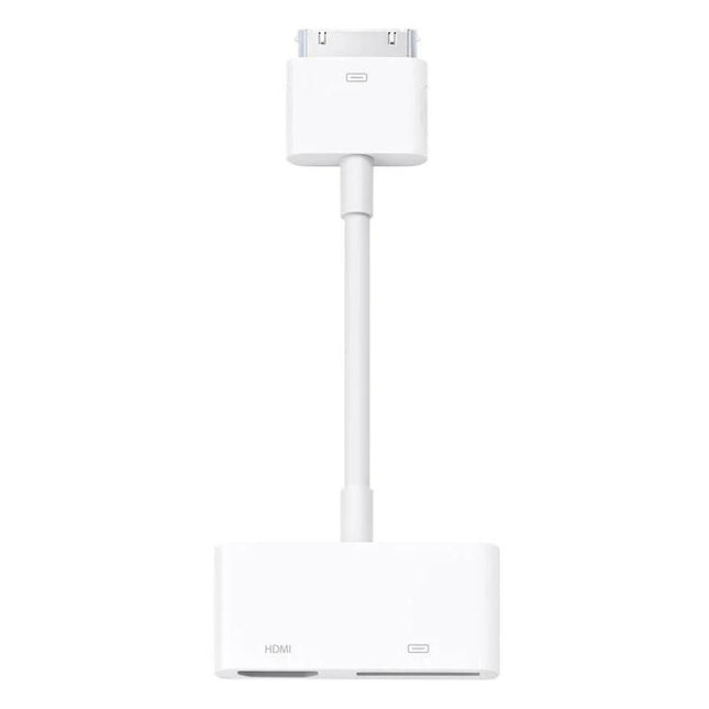 Connect Your iPad to HDTV for Home Screen Sharing – white HDMI adapter for older Apple iPad to mirror photos, videos and presentations on a TV