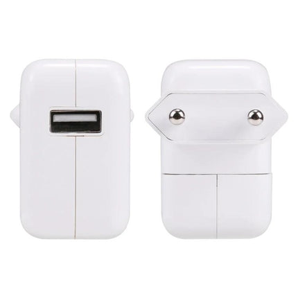 Versatile EU Plug USB Charger for Travel and Daily Use compact white single-port USB adapter for phone and tablet charging