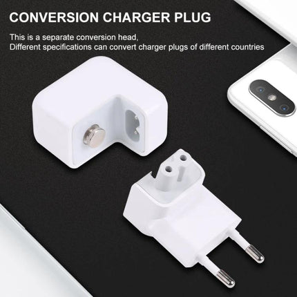 Versatile EU Plug USB Charger for Travel and Daily Use — compact white EU plug USB conversion charger shown with phone