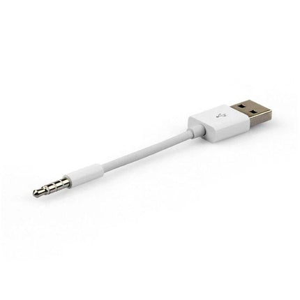 Essential Cable for Daily iPod Syncing and Charging at Home - white USB to 3.5mm iPod sync and charging cable
