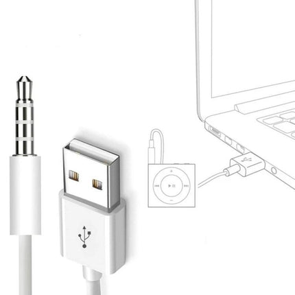 Essential Cable for Daily iPod Syncing and Charging at Home - white USB to iPod cable for syncing and charging at computer