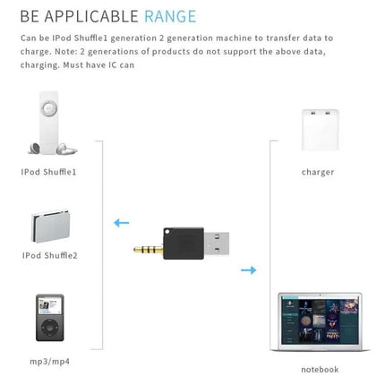 Compact Keychain Charger for iPod Shuffle on the Go
