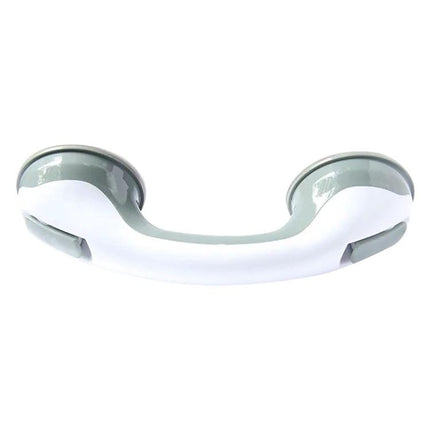 Secure Grip Handle for Everyday Bath and Shower Support — white suction grab bar for entering and exiting shower, tool-free setup for added stability