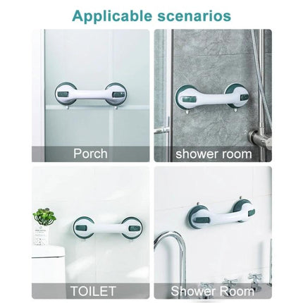 Secure Grip Handle for Everyday Bath and Shower Support mounted on smooth tiles for stable entry and exit, ideal for elderly and injury recovery