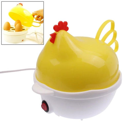 Hen Shape Egg Steamer for 1 to 7 Eggs for Everyday Breakfasts — compact yellow hen-shaped cooker that steams 1–7 eggs, liquid eggs and buns for quick breakfasts