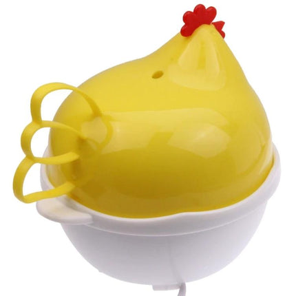 Hen Shape Egg Steamer for 1 to 7 Eggs for Everyday Breakfasts - compact yellow hen-shaped cooker for steaming 1–7 eggs, liquid eggs and small buns