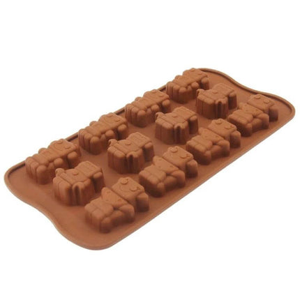 Robot Shaped Ice Cube Tray 12 Cavity Silicone For Drinks - brown silicone robot ice cube tray makes 12 fun robot-shaped cubes for parties and drinks