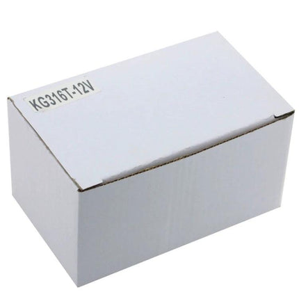 12V LCD Digital Timer Switch for Home Appliance Control in white retail box packaging, label KG316T-12V visible